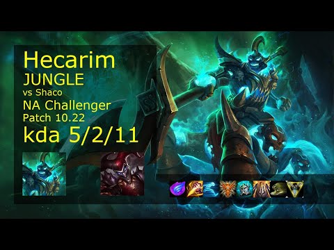 Hecarim Jungle vs Shaco - NA Challenger 5/2/11 Patch 10.22 Gameplay