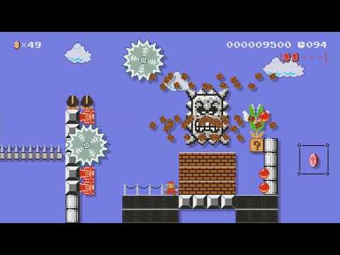 Super Mario Retrospective : W8-1 by ベルホヤンスク - Super Mario Maker - No Commentary 1bn