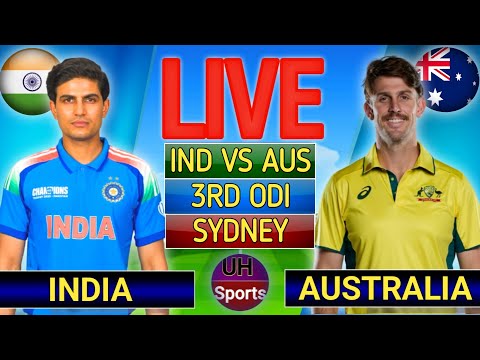 INDIA vs AUSTRALIA, 3rd ODI MATCH LIVE CRICKET SCORE | IND vs AUS LIVE Match Today, AUS Batting