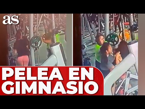 PELEA de DOS MUJERES en un GIMNASIO que captó una CÁMARA DE SEGURIDAD