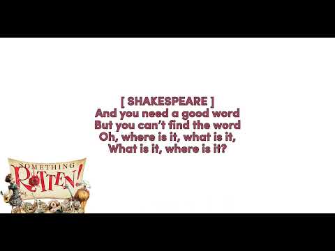 Hard To Be The Bard | Lyric Video | Something Rotten