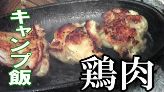 【キャンプ飯！鋳物プレートで鶏肉ステーキ】直火で焚き火飯！鍋焼きうどん　鶏肉ステーキ　焼き芋　花粉症対策抜群で挑むも３時間で撃沈したデイキャンプ！