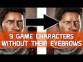 9 Video Game Characters Without Their Eyebrows