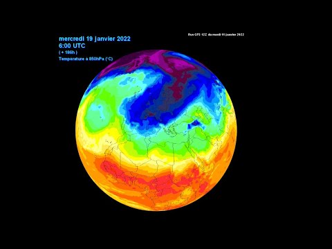 ▶ METEO-METEOCIEL 3D MODELLO GFS T850 HPA DAL 11.01.2022-21.01.2022