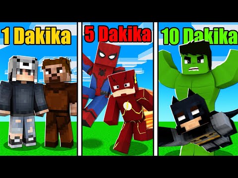 HER DAKİKA SÜPER KAHRAMAN OLUYORUZ 😱 - Minecraft