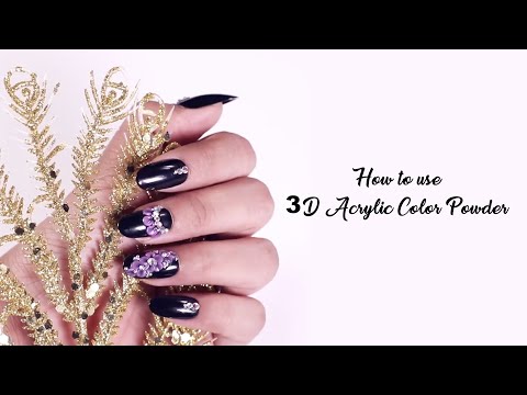 Glam black nail powder, for parlour, box