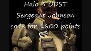 Halo 3 ODST Sergeant Johnson code