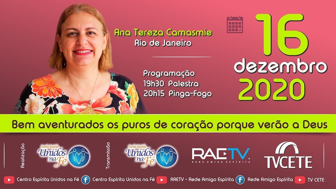 BEM AVENTURADOS OS PUROS DE CORAÇÃO PORQUE VERÃO A DEUS - LIVE com Ana Tereza Camasmie (RJ)