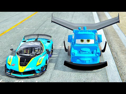 Tow Mater GTR vs Ferrari KXX K EVO - Drag Race