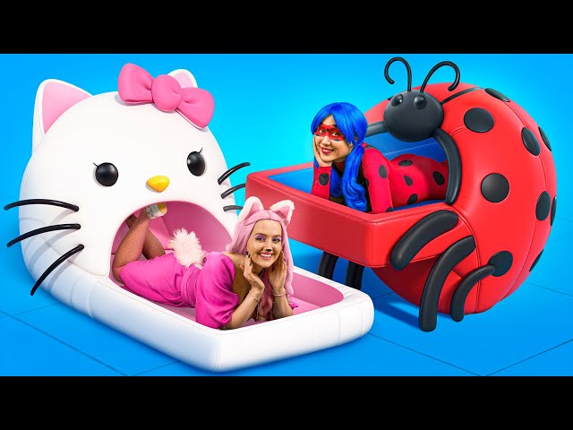 We Build a Tiny House for Lady Bug And Hello Kitty! Extreme Hide and Seek in Boxes Challenge! SDDEFAULT Thumbnail