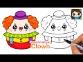 How To Draw A Cute Clown Easy Squishmallows