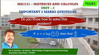 Download the video "MA3151 Matrices and Calculus - Unit II - Part B (16 Marks) - Question 1"