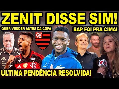 ZENIT DEU SINAL VERDE PARA O FLAMENGO COMPRAR LUIZ HENRIQUE! ÚLTIMA PENDÊNCIA RESOLVIDA NEGOCIAÇÃO!