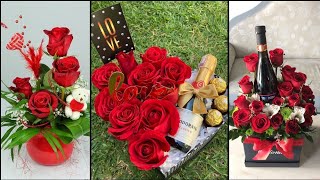 50 Valentines day floral gift box decoration ideas | budget friendly valentines day flower box DIY's