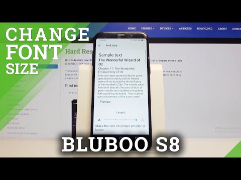 How to Set Up Font Size on Bluboo S8 – Choose Android Text Size