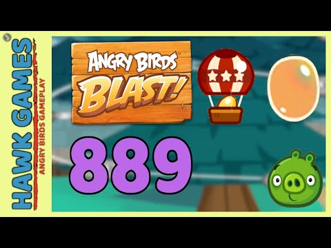 Angry Birds Blast Level 889 Hard - 3 Stars Walkthrough, No Boosters