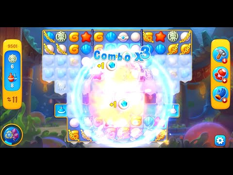 Fishdom level 9501 with a puzzle (с головоломкой)