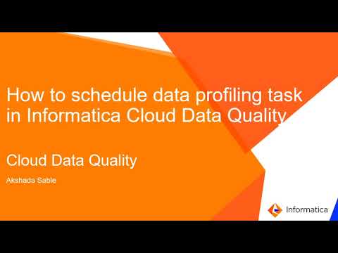 How to Schedule Data Profiling Tasks in Cloud Data Quality (CDQ)