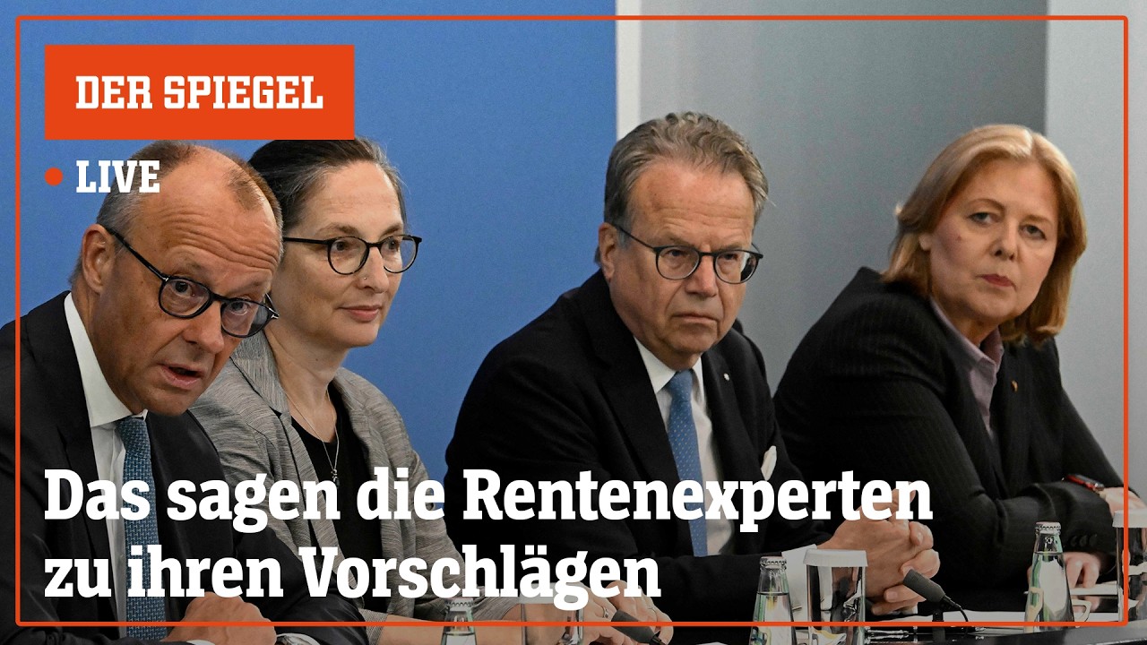 Livestream: Das sagen Merz und Bas zu den Vorschlägen der Rentenexperten | DER SPIEGEL