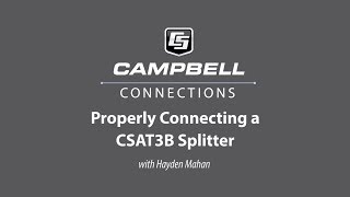 connecting a csat3b splitter