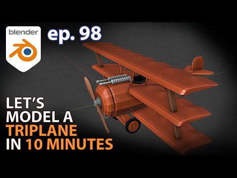 Let's model a TRIPLANE in 10 MINUTES - Ep 98 - Blender 2.93