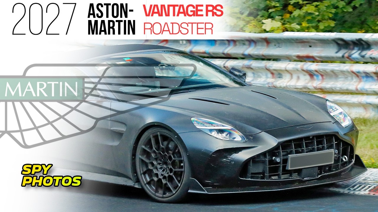 2027 Aston Martin Vantage RS Roadster spy photos from the Nurburgring
