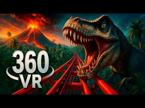 Dinosaur Roller Coaster - 360° VR Video