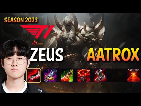 T1 Zeus AATROX vs RENEKTON Top - Patch 13.16 KR Ranked
