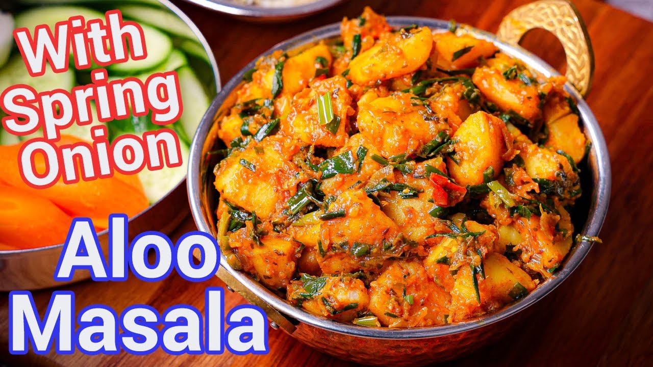 Aloo Masala Recipe |  Hare Pyaz Sabji | Spring Onion Curry | Easy Curry for Roti, Rice & Lunch Box