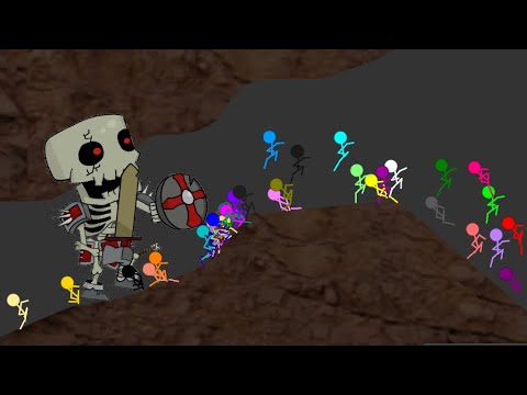 Escape Skeleton Knight IN Algodoo sTICKMAN ! -   Survival Race in Algodoo - Marble Race