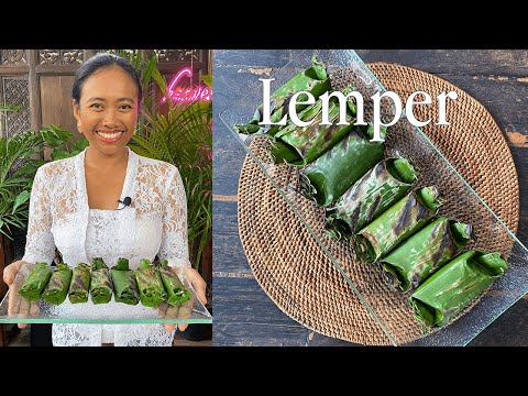 Lemper , Indonesian Sticky Rice with Chicken Fiiling