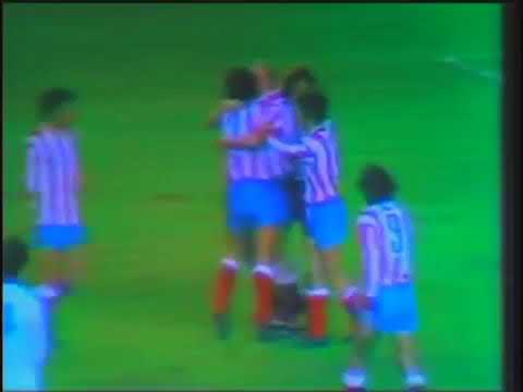 ECC 1977-78. Quarter-finals. Atlético Madrid - Club Brugge KV. Highlights.