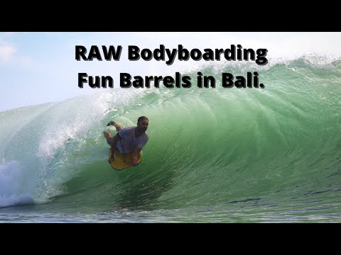 RAW Bodyboarding: Fun Wet Season Barrels in Bali Indonesia. Shot from the Water with GoPro 8.