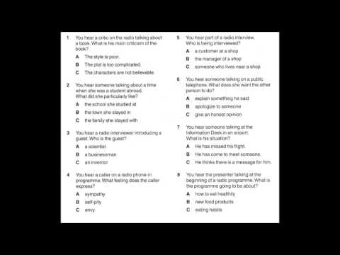 FCE practice test. Listening Part 1