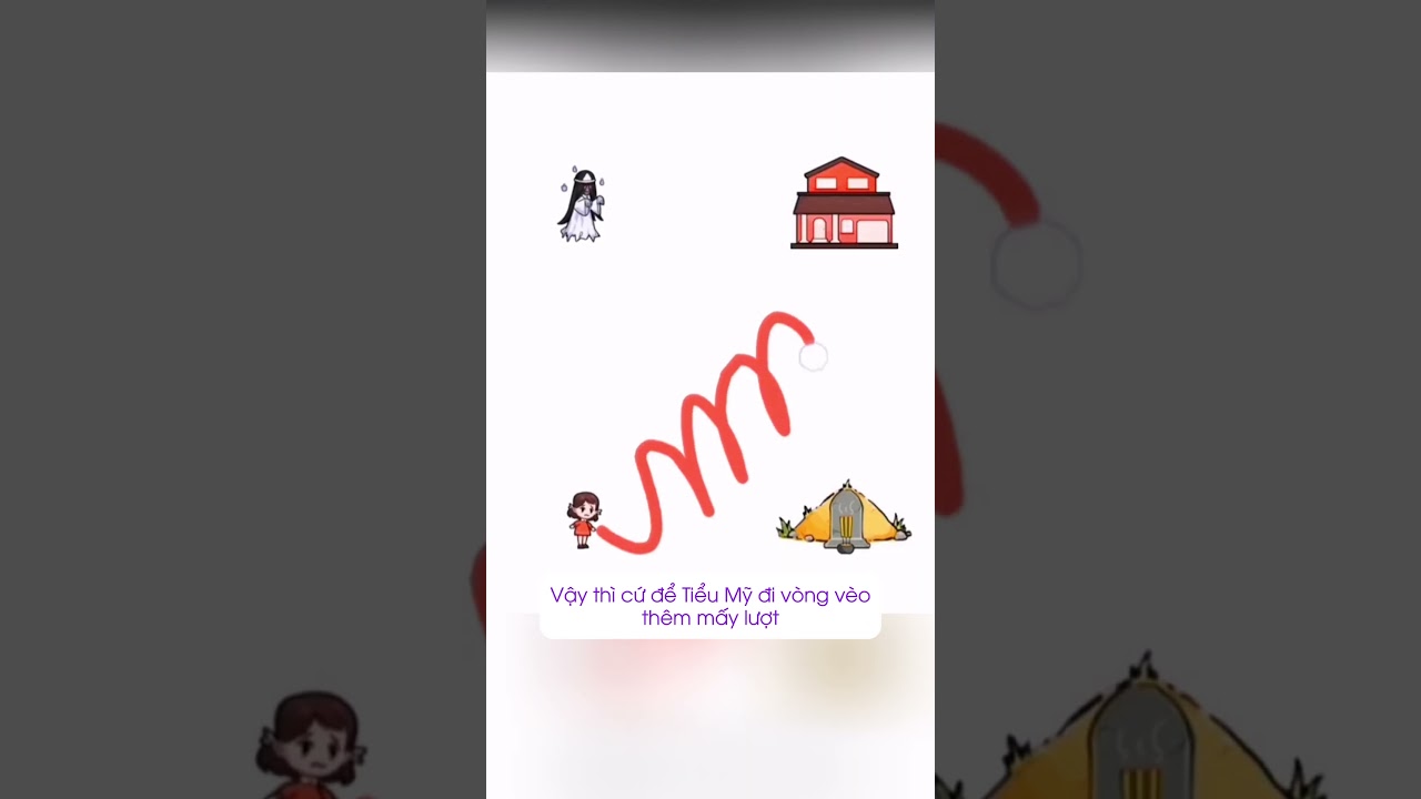 Vẽ đường giúp Tiểu Mỹ tránh ma nữ về nha an toàn