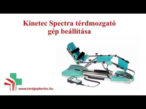 Kinetec Spectra térdmozgató gép beállítása