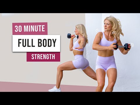 30 MIN FULL BODY STRENGTH Workout - With Weights - Build Strength, Tone your Body, No Repeat