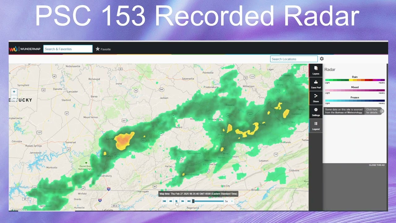 PSC153: Weather Lab - Recorded radar loop