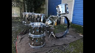 Video thumbnail for Ludwig stainless steel drum kit by funnyminky