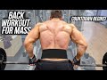 COUNTDOWN BEGINS | BACK WORKOUT FOR MASS