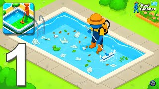 Pool Cleaner - Gameplay Walkthrough Part 1 - Clean Pools And Backyards (iOS, Android)