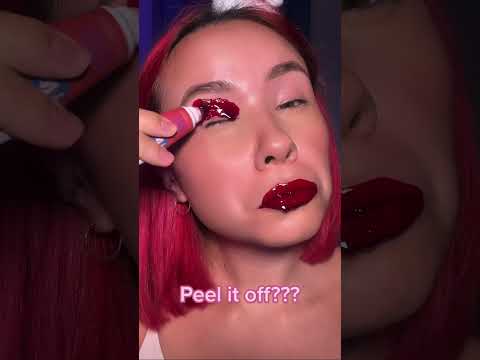Peel off makeup with peel off tint💕 PEEL IT OFF??? #makeuptutorial