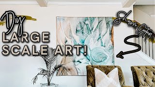 DIY LARGE SCALE ART | Shower Curtain Art Hack!