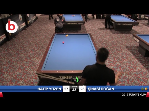 HATİP YÜZEN & ŞİNASİ DOĞAN Bilardo Maçı - 2019 TÜRKİYE KUPASI 1. ETAP ERKEKLER-5.ÖN ELEME