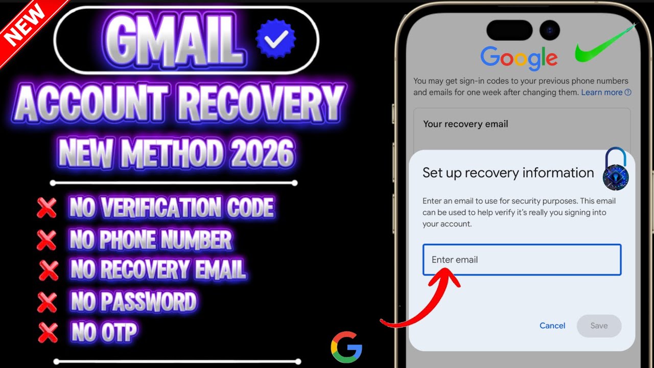 Gmail Account Recovery 2026 || How To Recover Gmail Account Without Recovery Email And Phone Number