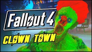 WELCOME TO CLOWN TOWN! | Fallout 4 Maxwell's World Quest Mod Funny Moments
