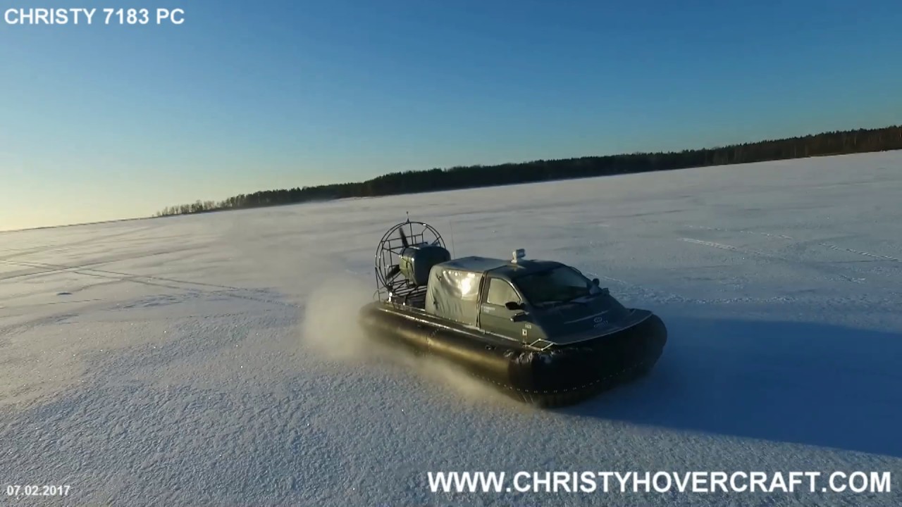 Winter test drive Hovercraft Christy 7183 PC / Амфибия Christy 7183 PC