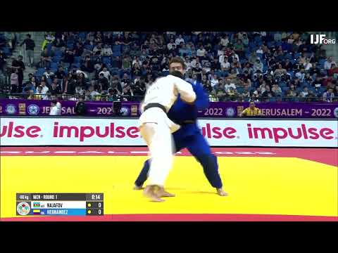 Masters 2022. 66 kg. R1. NAJAFOV Yashar (AZE) - HERNANDEZ Juan (COL)