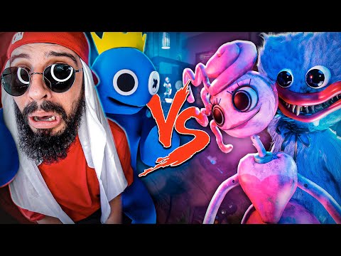 Azul Babão e Mussa Vs. Mommy e Huggy Wuggy - Batalha com Games (Batalha de Duplas)