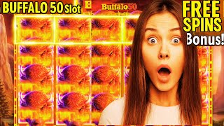 BIG WIN on BUFFALO 50 Slot – INSANE SUPER FREE SPINS Bonus!